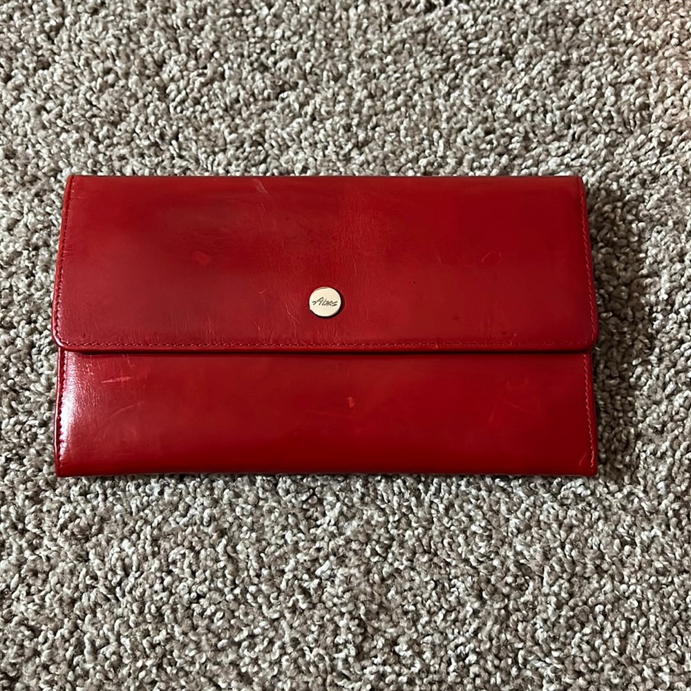Abas Leather Red Travel wallet